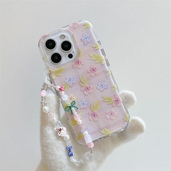 Case Set Floral / Phone Strap FashionChic