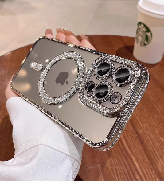 Magnetic with (Compatible MagSafe) Phone Case Embellished FashionChic