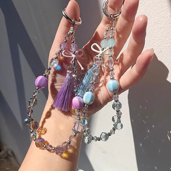 Pad Phone Crystal with Strap Lanyard Faux Bow FashionChic