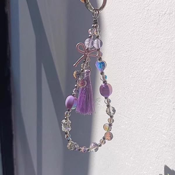 Pad Phone Crystal with Strap Lanyard Faux Bow FashionChic