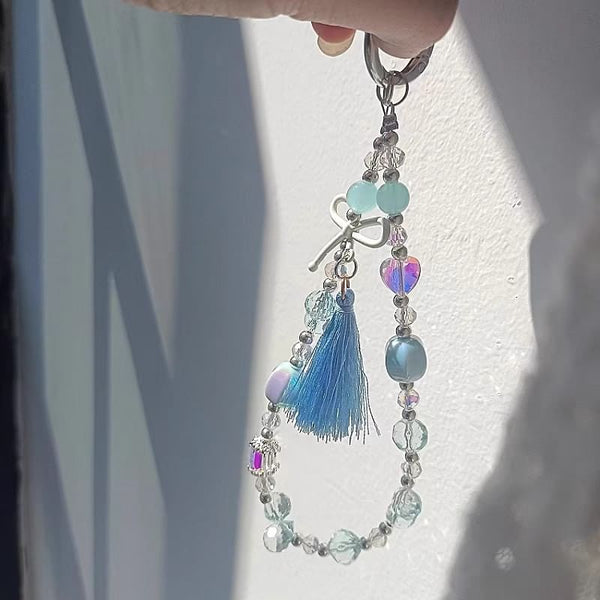 Pad Phone Crystal with Strap Lanyard Faux Bow FashionChic