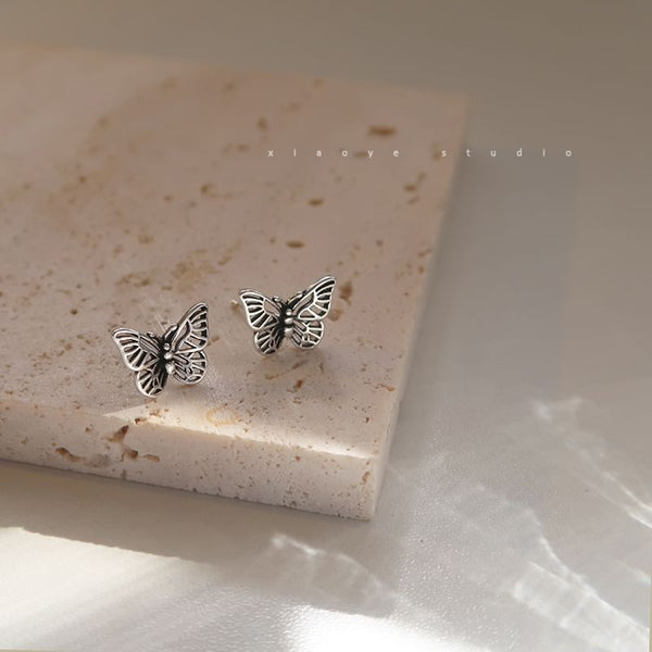 Stud Earring Butterfly Silver Sterling S925 FashionChic