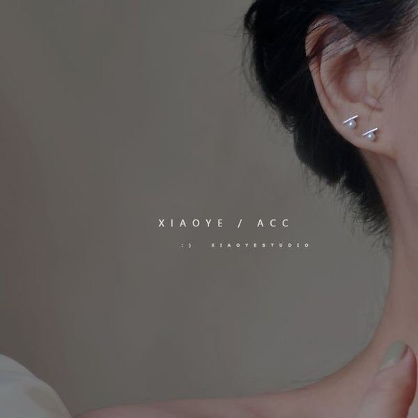 Silver Faux S925 Sterling Stud Earring Pearl FashionChic