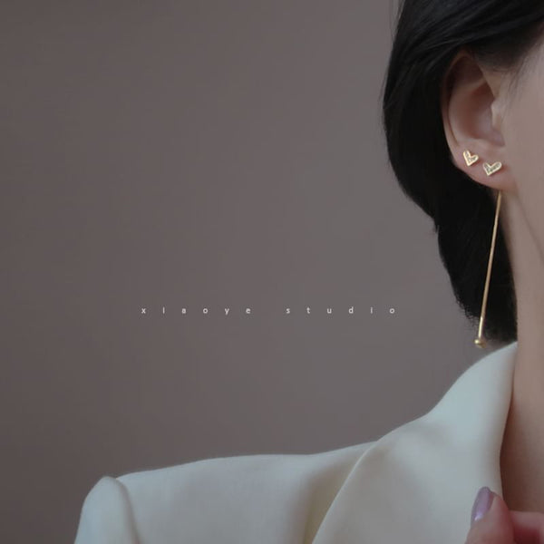 Heart Dangle Alloy Earring FashionChic