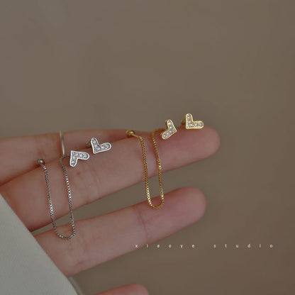 Heart Dangle Alloy Earring FashionChic
