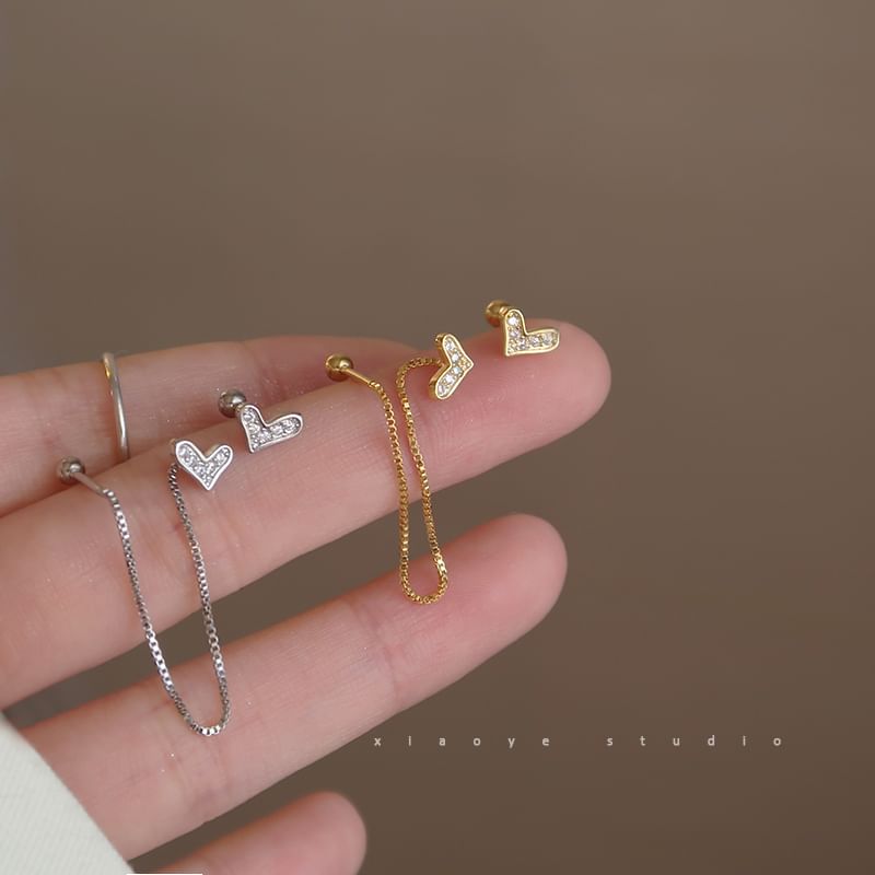 Heart Dangle Alloy Earring FashionChic
