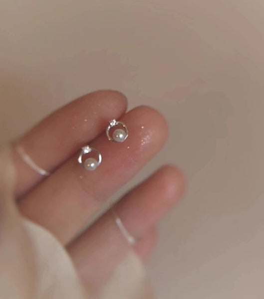 Earring Stud Alloy Pearl Faux Rhinestone FashionChic