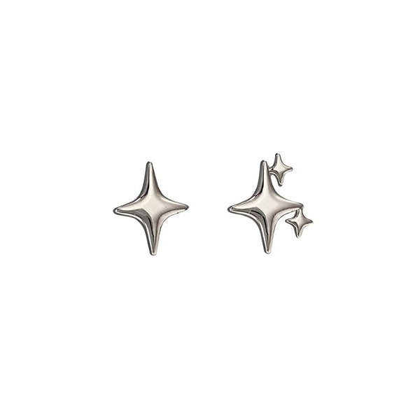 Alloy Stud Asymmetrical Earring Star FashionChic