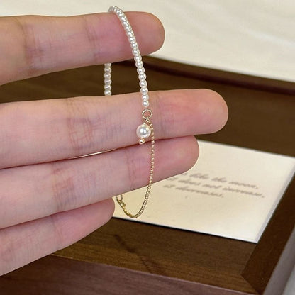 Pearl Alloy Bracelet Faux FashionChic