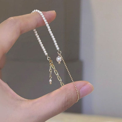 Pearl Alloy Bracelet Faux FashionChic