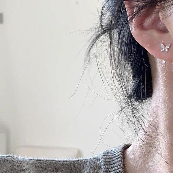 Alloy Jacket Rhinestone Ear Butterfly FashionChic