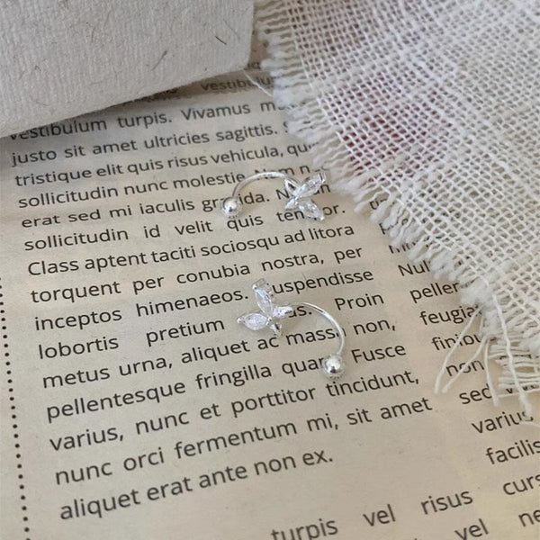 Alloy Jacket Rhinestone Ear Butterfly FashionChic