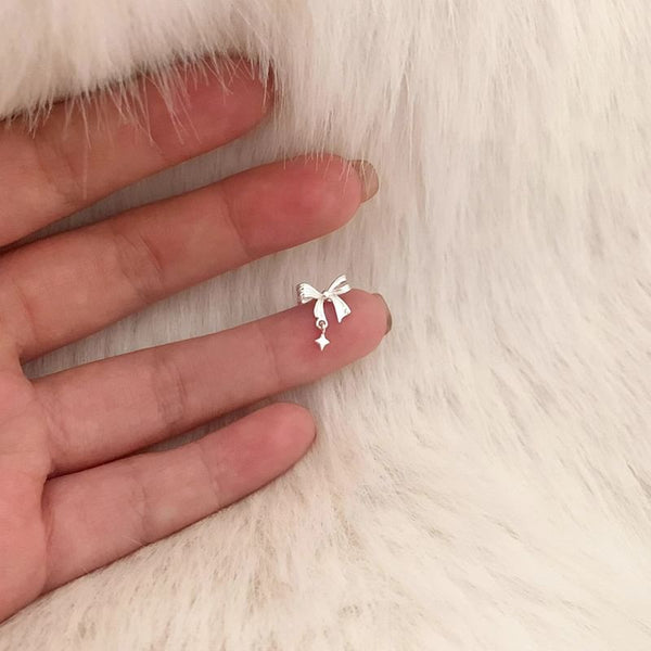 Alloy Drop Bow Earring FashionChic