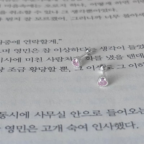 Stud Rhinestone Earring Heart Alloy FashionChic