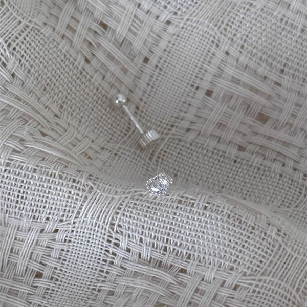 Stud Rhinestone Earring Heart Alloy FashionChic