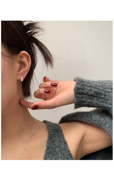 925 Sterling Glossy Hoop Earring Silver FashionChic