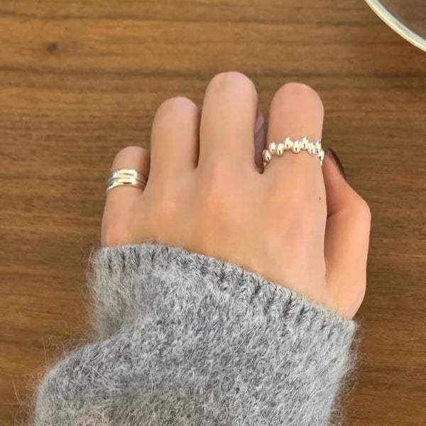 Ring Sterling 925 Silver Open Glossy FashionChic