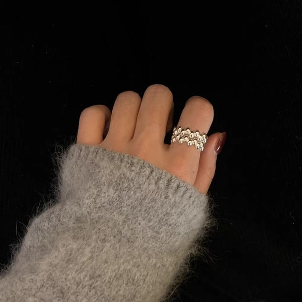 Ring Sterling 925 Silver Open Glossy FashionChic