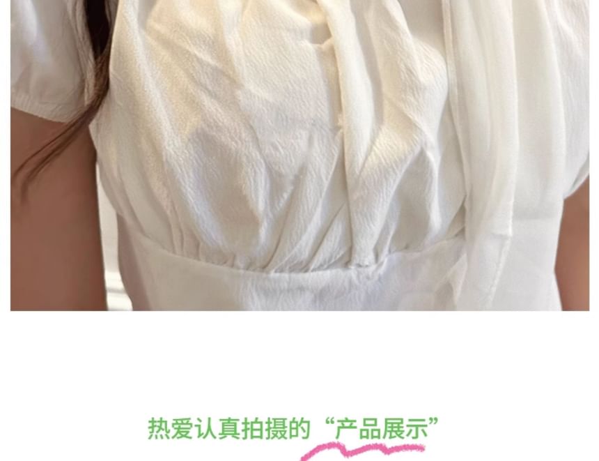 Mesh Applique Butterfly Scarf FashionChic