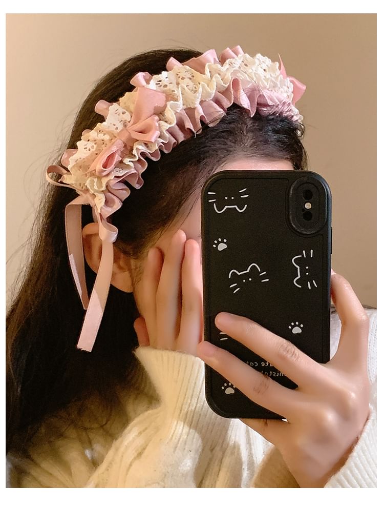 Ruffle Bow Headband FashionChic