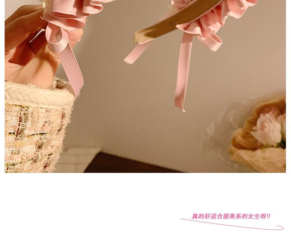 Ruffle Bow Headband FashionChic