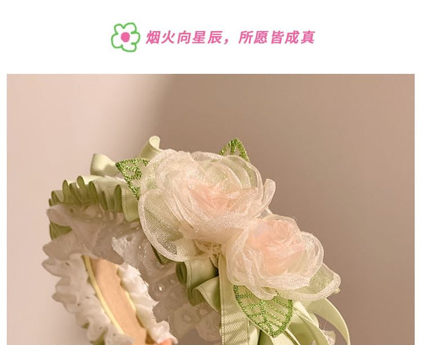 Headband Floral Ruffle FashionChic