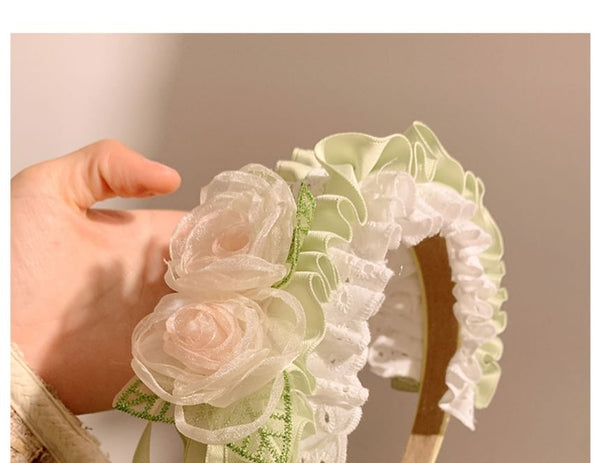 Headband Floral Ruffle FashionChic