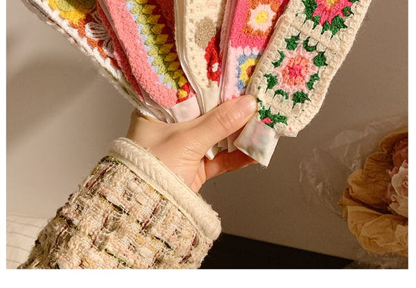 Wide Patterned Headband Crochet FashionChic