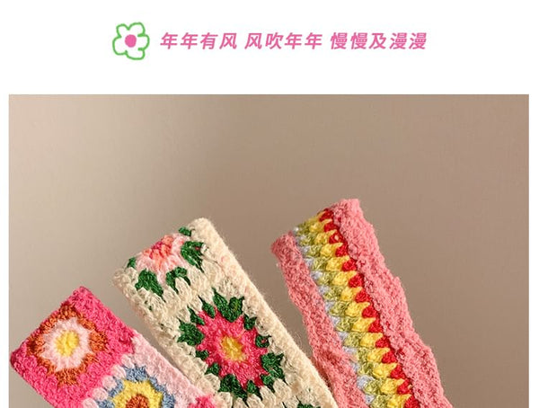 Wide Patterned Headband Crochet FashionChic