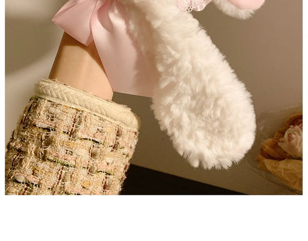 Headband Ruffle Bunny Bow Ear FashionChic