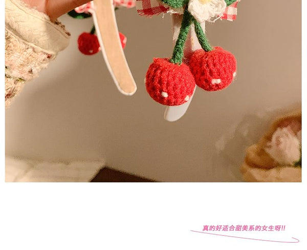 Plaid Ruffle Detail Headband Cherry FashionChic