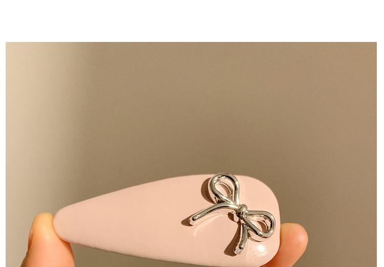 Faux Leather Bow Clip Hair FashionChic