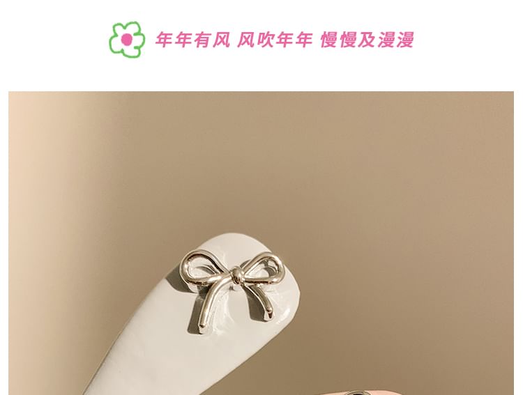 Faux Leather Bow Clip Hair FashionChic
