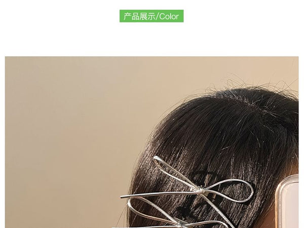 Hair Metallic Clip Bow Set FashionChic