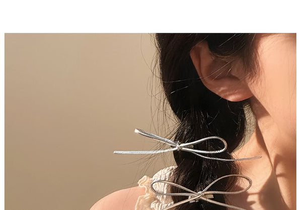 Hair Metallic Clip Bow Set FashionChic