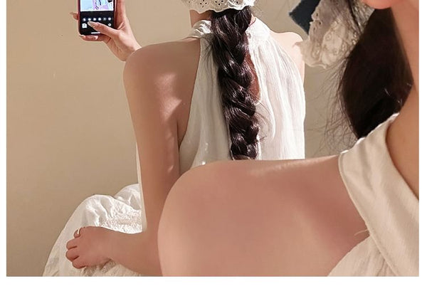 Clip Hair Denim Ruffle Panel Bow FashionChic