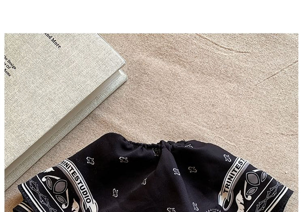 Square Print Paisley Scrunchie FashionChic