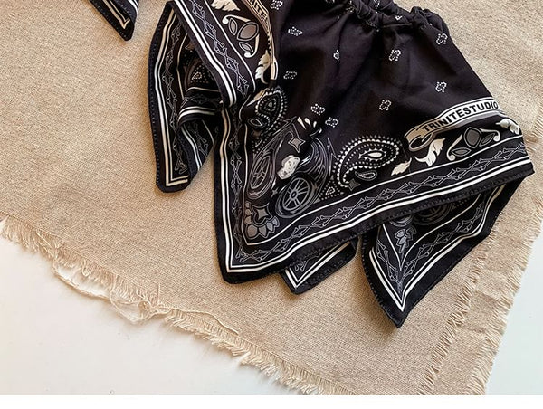 Square Print Paisley Scrunchie FashionChic