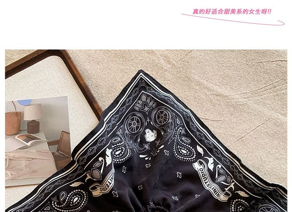 Square Print Paisley Scrunchie FashionChic