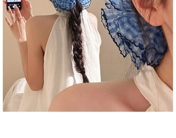 Plaid Scrunchie Mesh FashionChic