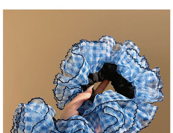 Plaid Scrunchie Mesh FashionChic