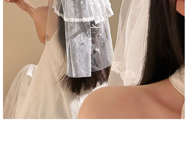 Bow Veil Plain FashionChic