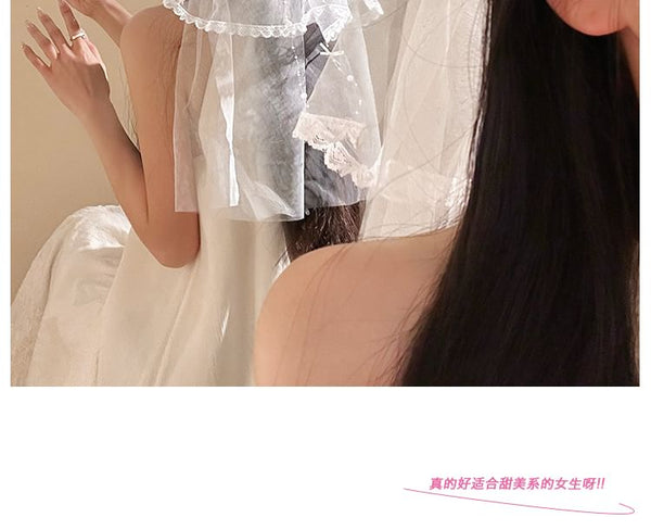 Bow Veil Plain FashionChic
