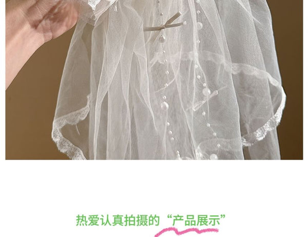 Bow Veil Plain FashionChic