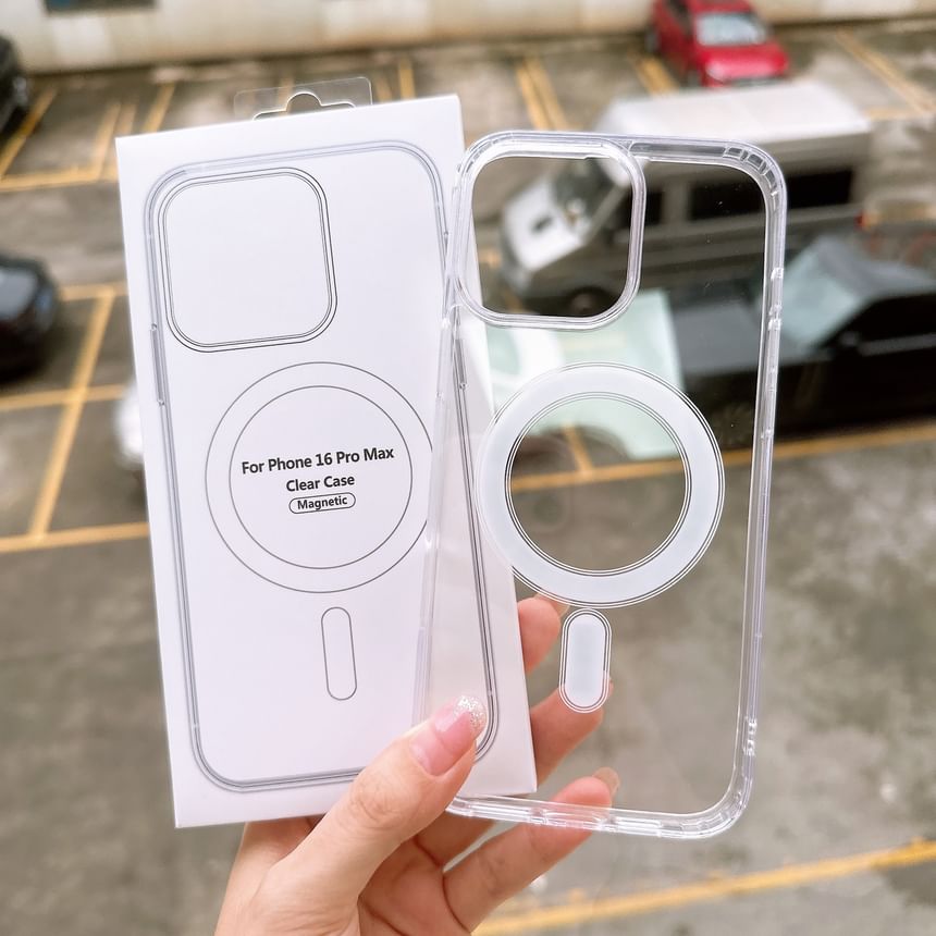 MagSafe) with Transparent Case Phone (Compatible Magnetic FashionChic
