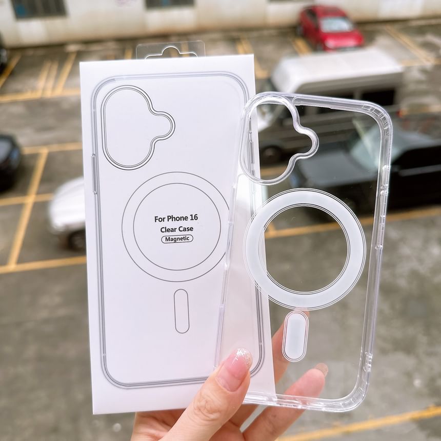 MagSafe) with Transparent Case Phone (Compatible Magnetic FashionChic