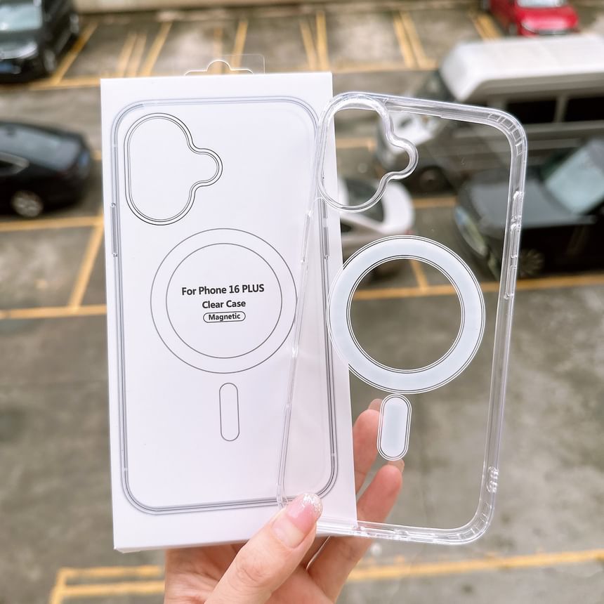 MagSafe) with Transparent Case Phone (Compatible Magnetic FashionChic