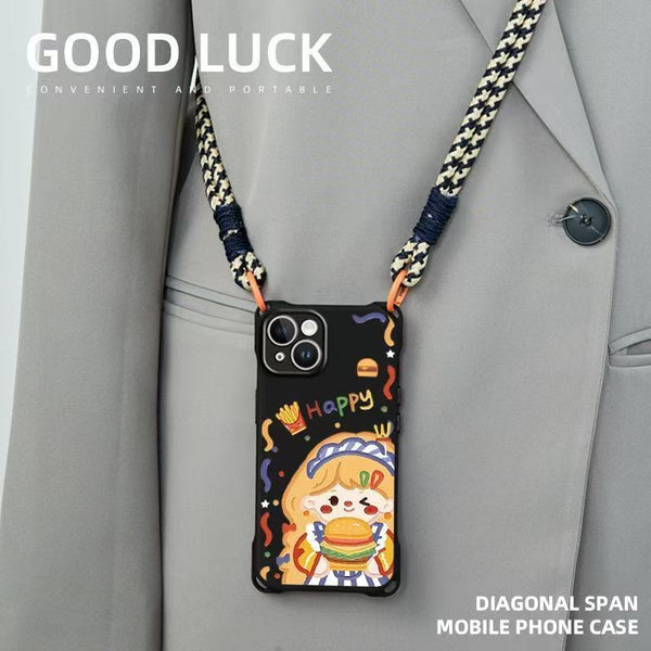 Case Girl Set Phone / Burger Strap Lanyard FashionChic