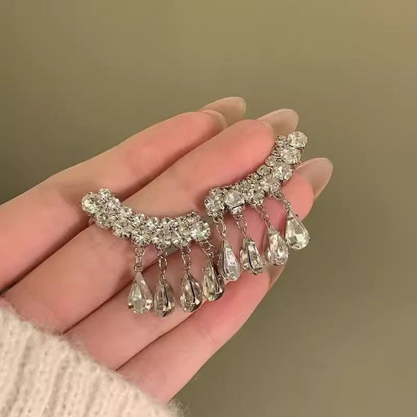 CZ Earring Rhinestone Climber FashionChic