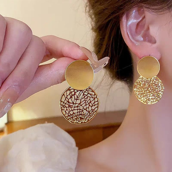 Double Disc Earring Drop FashionChic